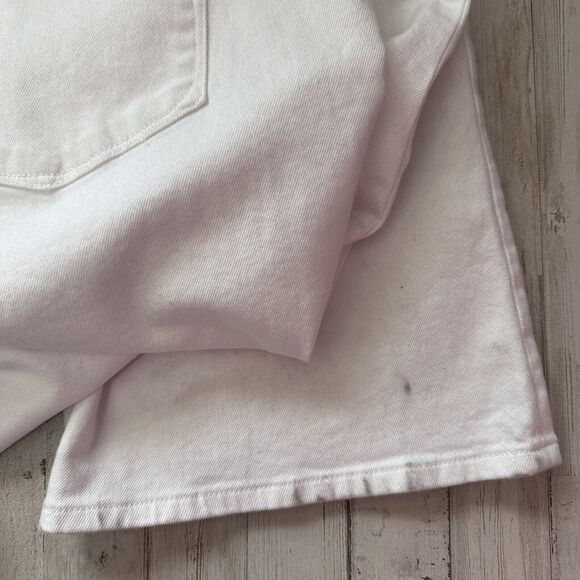 Good American Good Boy Straight Leg Jeans White Plus 24 Trendy Casual FLAW NEW - Picture 5 of 5